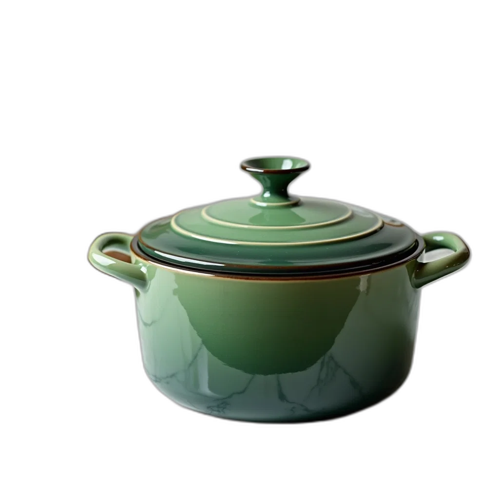 3d render, photorealistic, green, ceramic transparent PNG cut-out