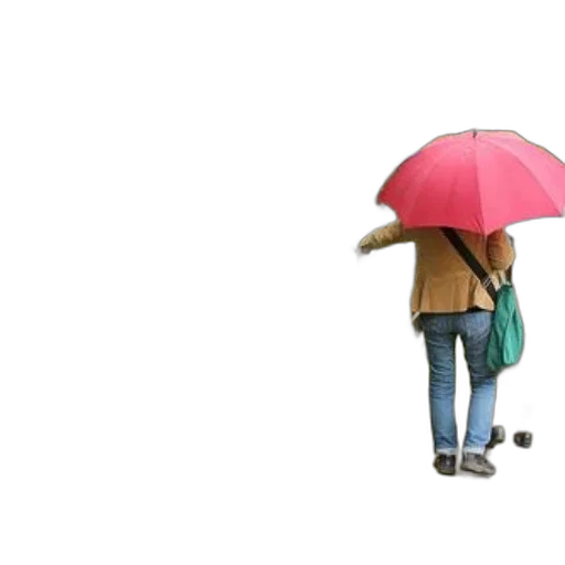 umbrella, jacket, hat, staff transparent PNG cut-out
