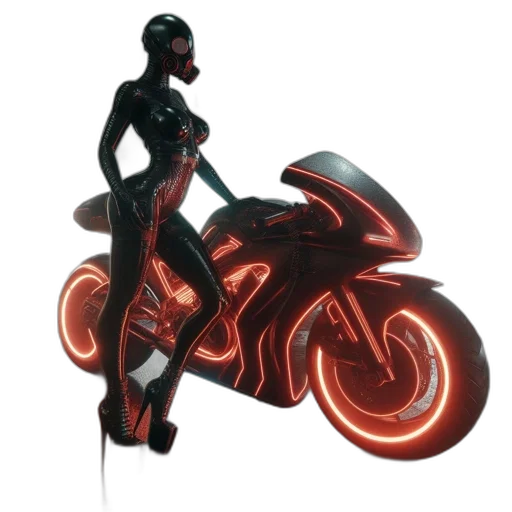 concept art, comic book art, fantasy art, cyberpunk transparent PNG cut-out