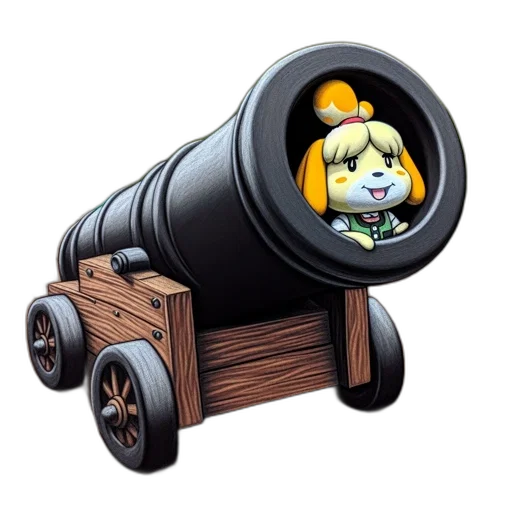 weapon, staff, animal, robot transparent PNG cut-out