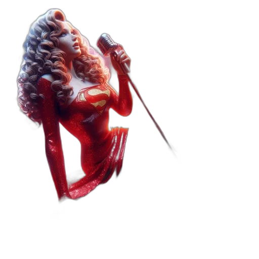 creature, hair, weapon, staff transparent PNG cut-out