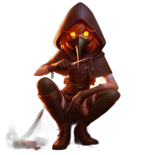 staff, mask, weapon, jacket transparent PNG cut-out