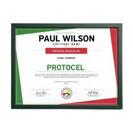 certificate, green, red, white transparent PNG cut-out