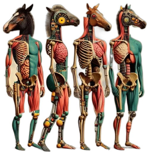 animal, concept art, 3d render, four transparent PNG cut-out