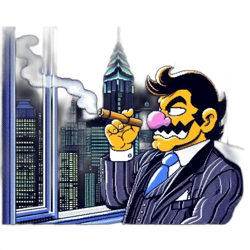cartoon, concept art, comic book art, vaporwave transparent PNG cut-out