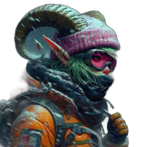 mask, face, staff, creature transparent PNG cut-out