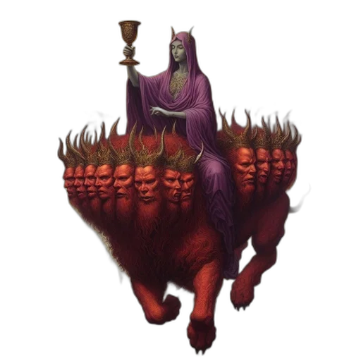 creature, staff, dragon, crown transparent PNG cut-out