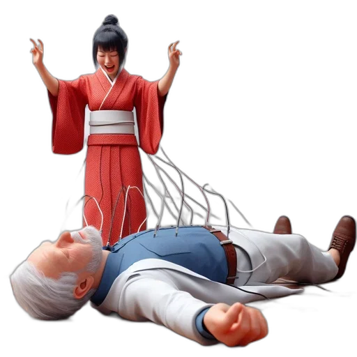 hair, staff, concept art, 3d render transparent PNG cut-out