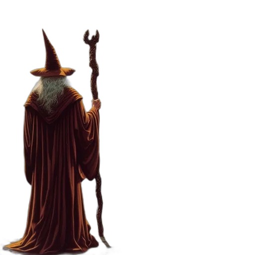 staff, sword, hat, creature transparent PNG cut-out