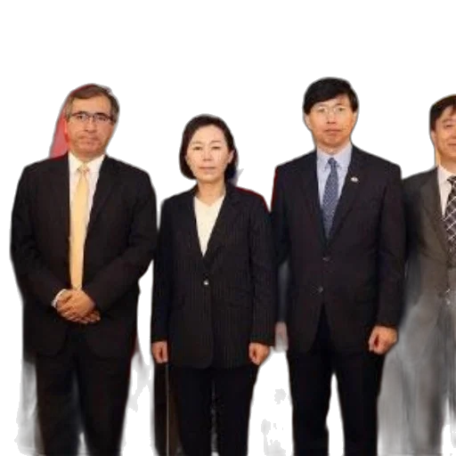 staff, group, five, individuals transparent PNG cut-out