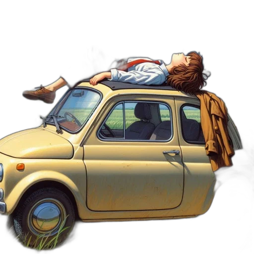 car, photorealistic, concept art, young transparent PNG cut-out
