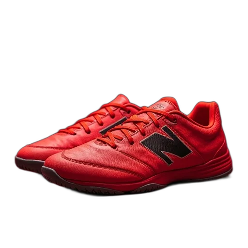 shoes, red, men, futsal transparent PNG cut-out