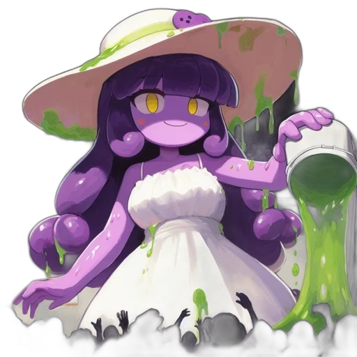 hat, creature, staff, dress transparent PNG cut-out