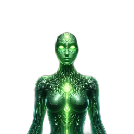 robot, jewelry, staff, creature transparent PNG cut-out