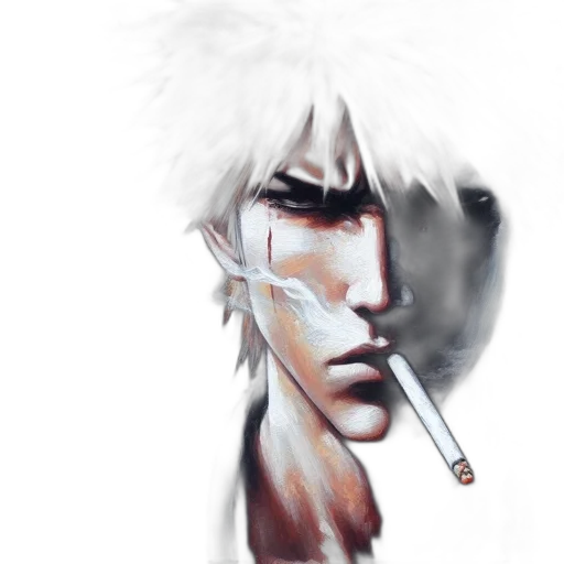 face, weapon, fantasy art, photorealistic transparent PNG cut-out