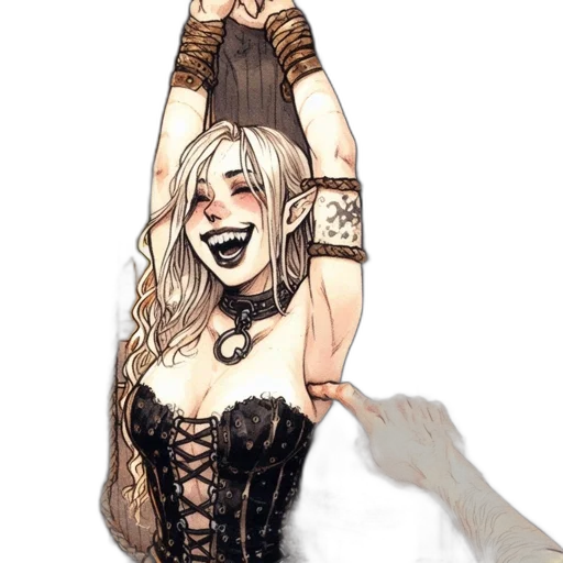 dress, staff, fantasy art, concept art transparent PNG cut-out