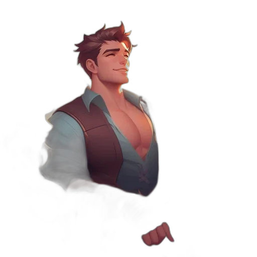 jacket, staff, weapon, concept art transparent PNG cut-out