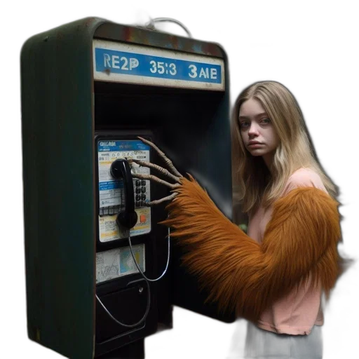 hair, creature, animal, robot transparent PNG cut-out