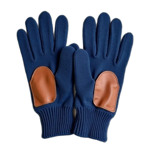 pair, blue, knitted, gloves transparent PNG cut-out