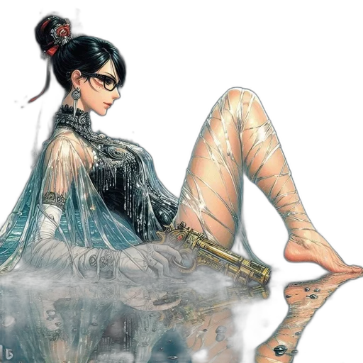 dress, concept art, comic book art, fantasy art transparent PNG cut-out