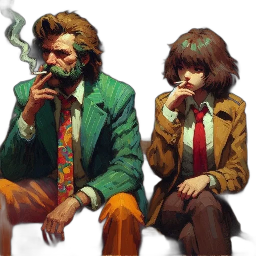 jacket, concept art, comic book art, cyberpunk transparent PNG cut-out