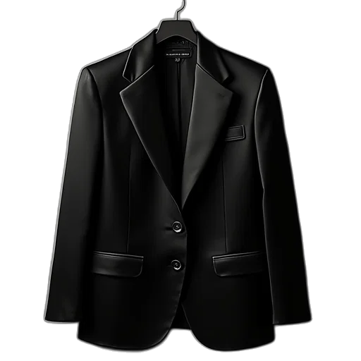 jacket, dark, black, satin transparent PNG cut-out