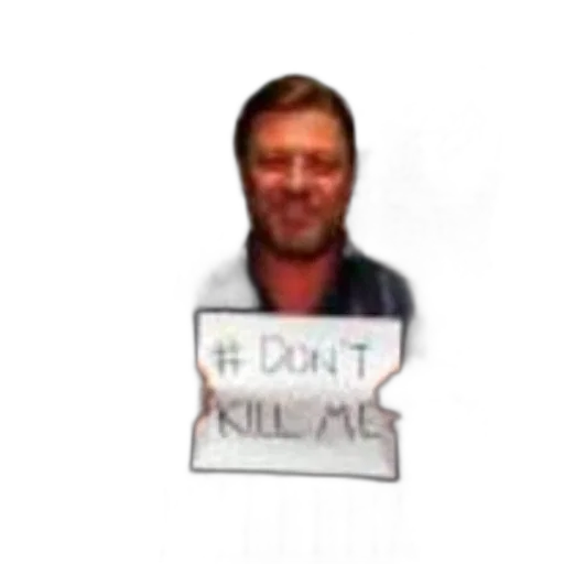 man, holds, sign, says transparent PNG cut-out