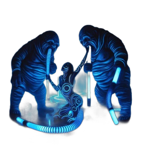 jewelry, robot, concept art, vaporwave transparent PNG cut-out