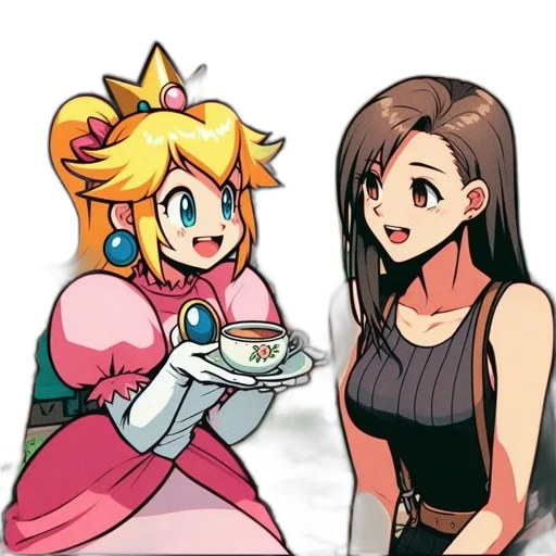 dress, crown, food, pixel art transparent PNG cut-out