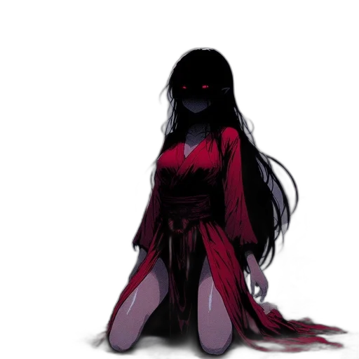 creature, dress, mask, hair transparent PNG cut-out
