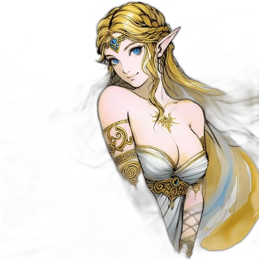 dress, staff, fantasy art, concept art transparent PNG cut-out