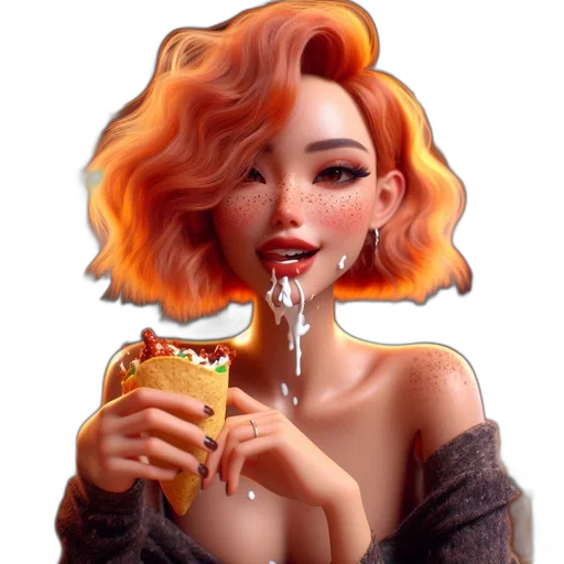 food, face, pixel art, fantasy art transparent PNG cut-out