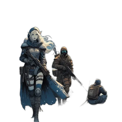 sword, weapon, staff, jacket transparent PNG cut-out