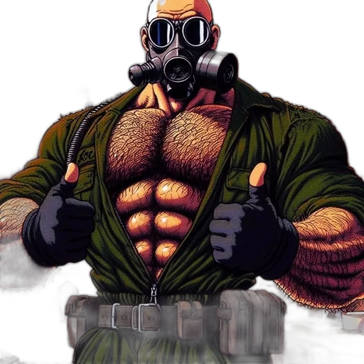 jacket, robot, mask, concept art transparent PNG cut-out