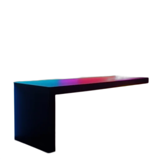 furniture, staff, 3d render, vaporwave transparent PNG cut-out