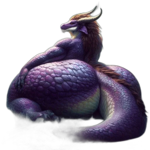 dragon, creature, animal, hair transparent PNG cut-out