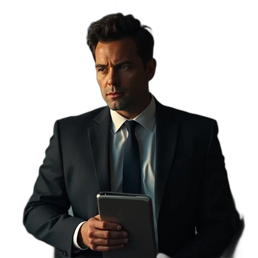 staff, jacket, face, robot transparent PNG cut-out