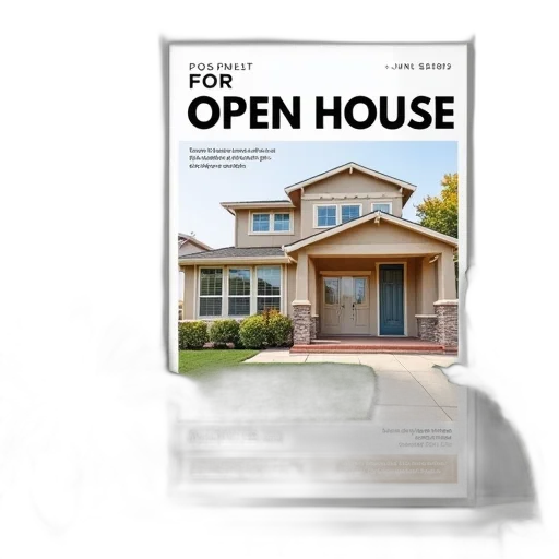 open, house, flyer, template transparent PNG cut-out