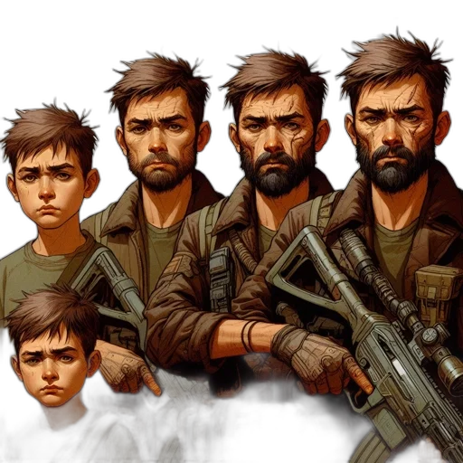 concept art, comic book art, pixel art, fantasy art transparent PNG cut-out