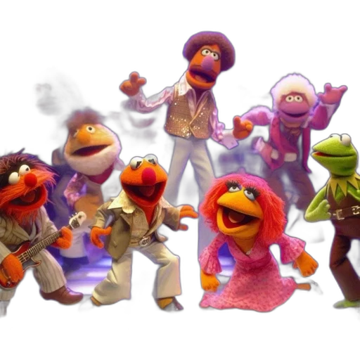 concept art, 3d render, outer space, muppet transparent PNG cut-out