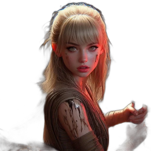 face, fantasy art, photorealistic, concept art transparent PNG cut-out