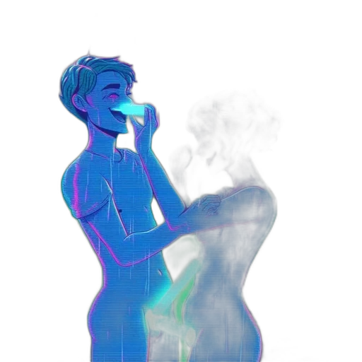 robot, mask, vaporwave, concept art transparent PNG cut-out