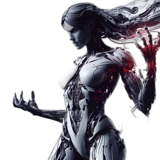 robot, concept art, comic book art, cyberpunk transparent PNG cut-out