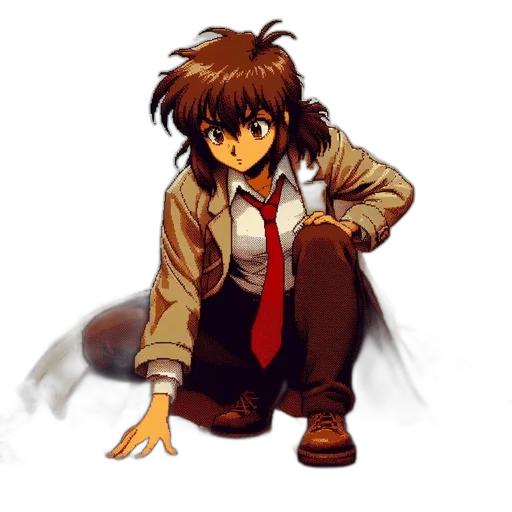 jacket, staff, concept art, pixel art transparent PNG cut-out