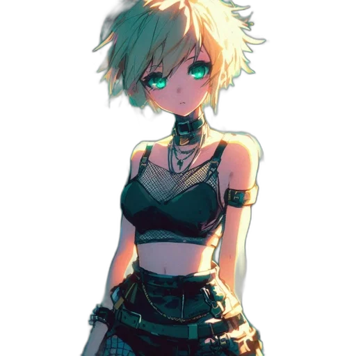 dress, robot, weapon, staff transparent PNG cut-out