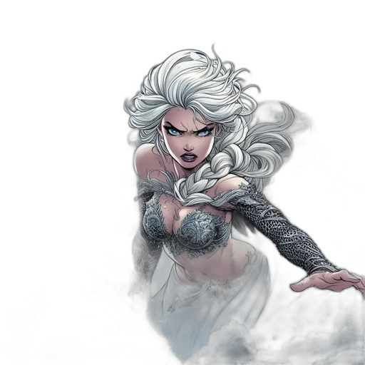 comic book art, fantasy art, concept art, watercolor transparent PNG cut-out