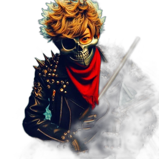 sword, mask, jacket, staff transparent PNG cut-out