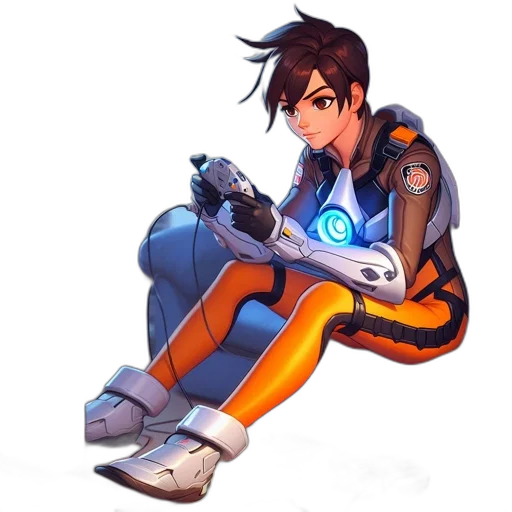 robot, weapon, jacket, staff transparent PNG cut-out