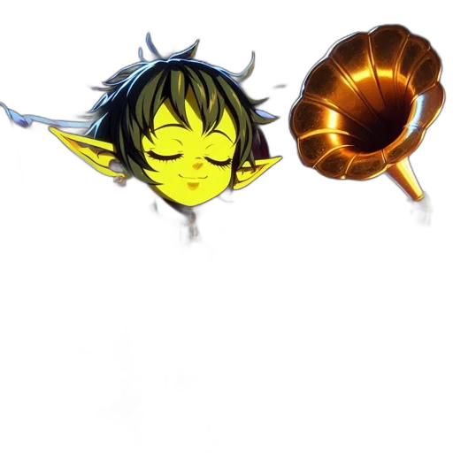 hair, dragon, staff, weapon transparent PNG cut-out