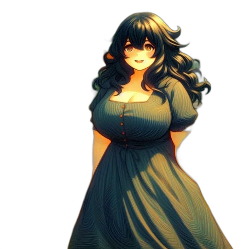 dress, staff, face, concept art transparent PNG cut-out